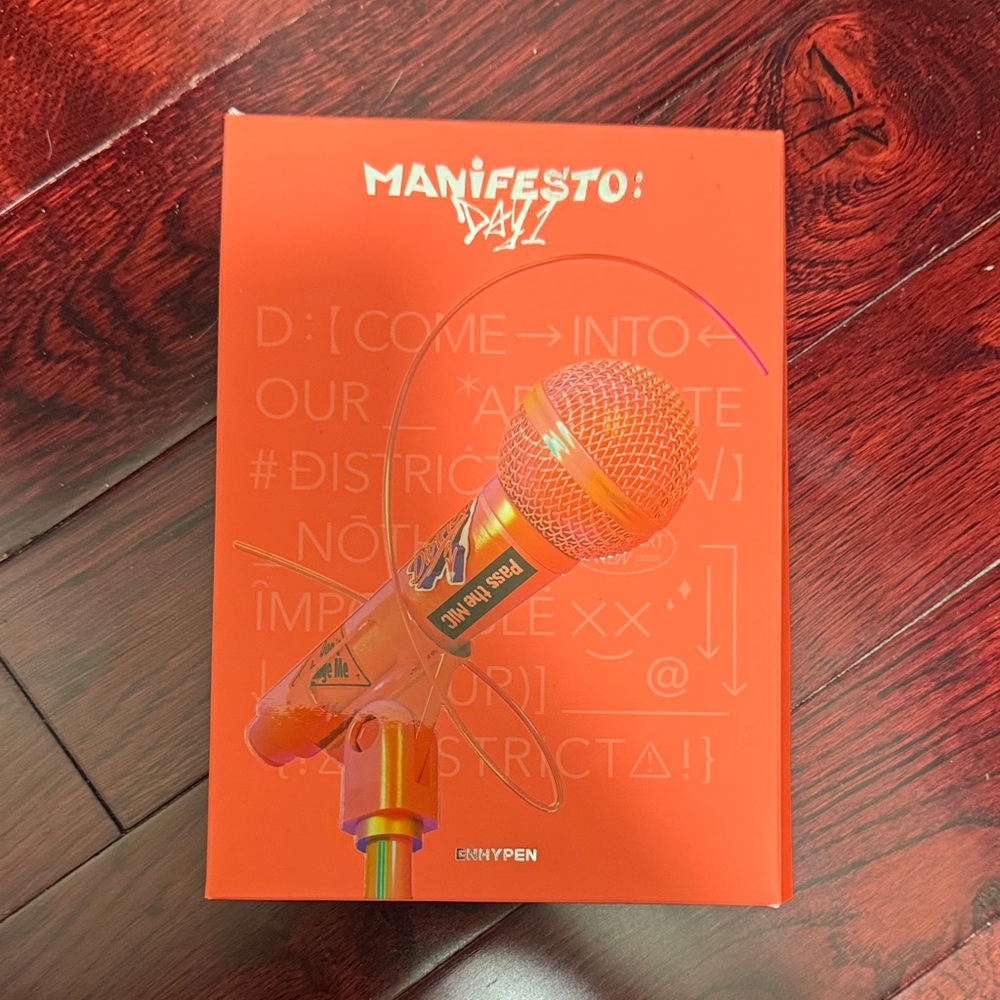 Manifesto Day 1 Album with Orange Microphone |ENHYPEN KPOP ALBUM